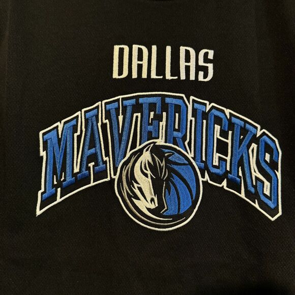 Dallas Mavericks NBA Basketball Club Jersey Black XL Sleeveless Embroidered Logo - Picture 2 of 8
